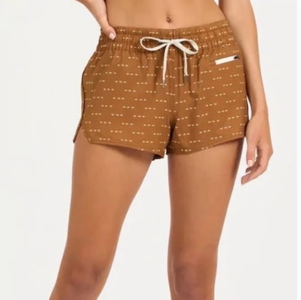 Vuori Brown Patterned Athletic Shorts
